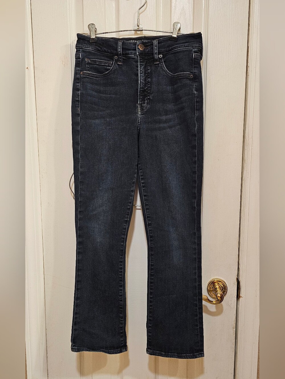 Veronica Beard Carly Kick-Flare High-Rise Jeans Dark Ink Wash Sz 27 MSRP $239 - Picture 2 of 10